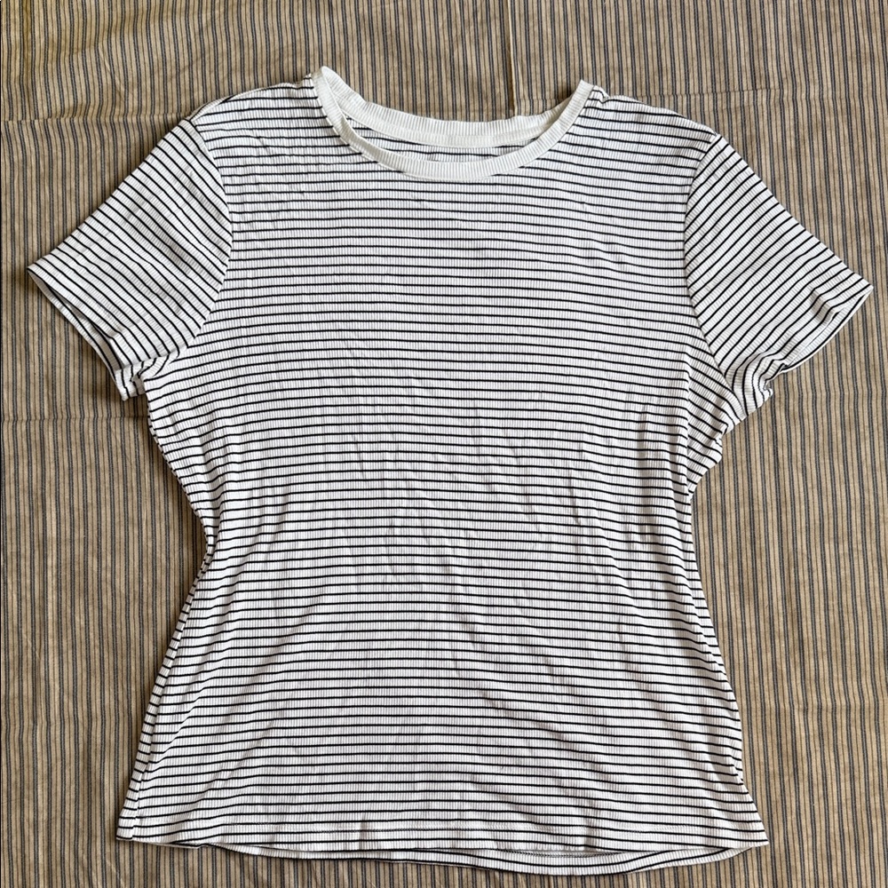 Nine West Black and White Striped Women's Top